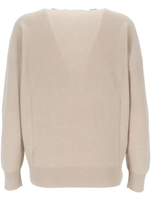 Sand beige cashmere knit BRUNELLO CUCINELLI | M12192112CN058